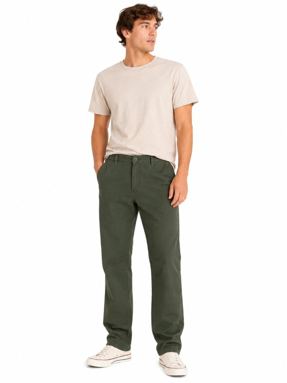 PATAGONIA Mens Tenpenny Organic Cotton Canvas Pants 56846 Green Olive Size 28